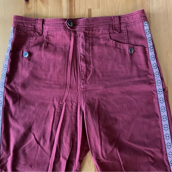 NWOT Anthropologie Tapered Side Stripe Pants - Picture 6 of 16